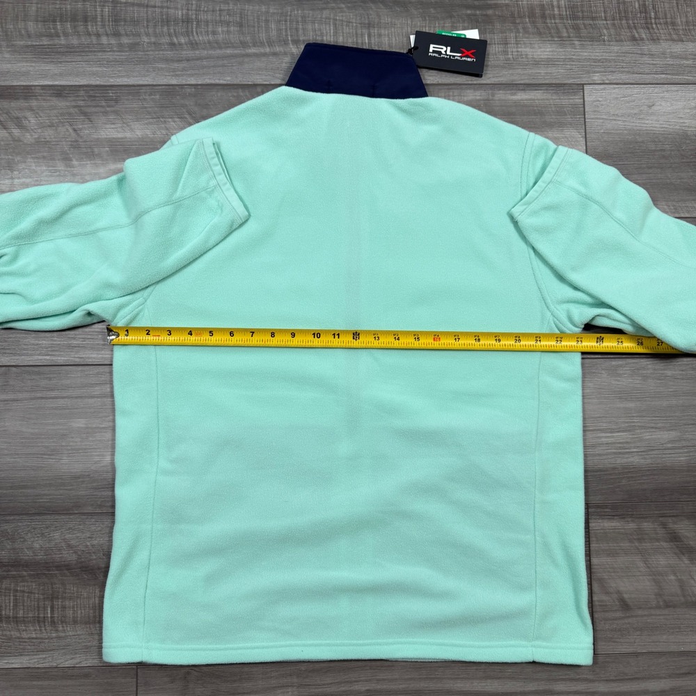 RLX Ralph Lauren Golf Fleece Jacket Full Zip Mint Green Blue Mens Size Large NEW - Picture 5 of 8